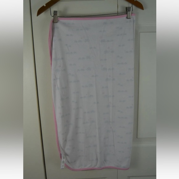 The Children's Place Elephants Holding Balloons Baby Blanket Pink Gray Thin - Picture 4 of 6